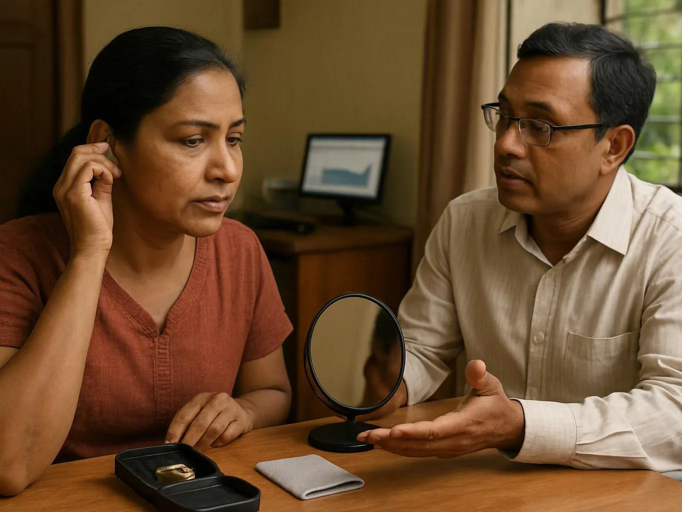 Family discussing hearing test results with an audiologist — What Should Parents Bring for Newborn or Paediatric Hearing T...